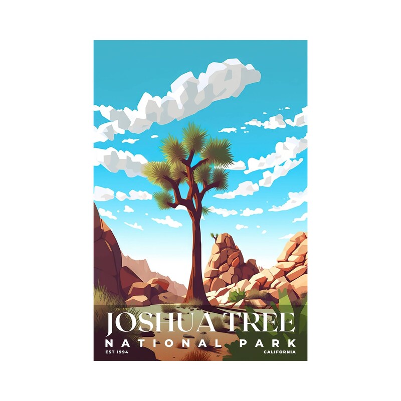 Joshua Tree National Park Poster, Travel Art, Office Poster, Home Decor | S3